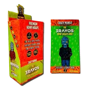 3rayos Premium Hemp Wraps X5 - Crazy Mango