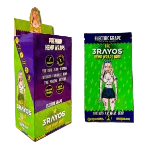 3rayos Premium Hemp Wraps X5 - Electric Grape