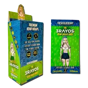3rayos Premium Hemp Wraps X5 - Fresh Blueberry