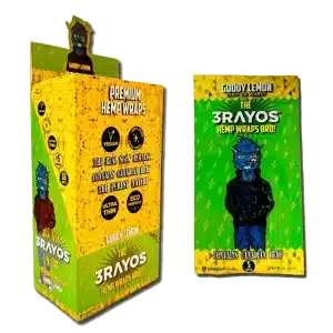 3rayos Premium Hemp Wraps X5 - Goody Lemon