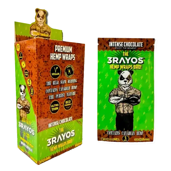 3rayos Premium Hemp Wraps X5 - Intense Chocolate