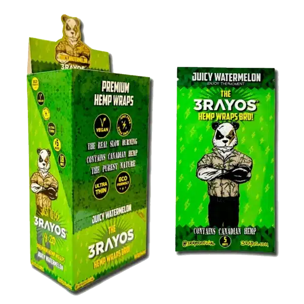 3rayos Premium Hemp Wraps X5 - Juicy Watermelon