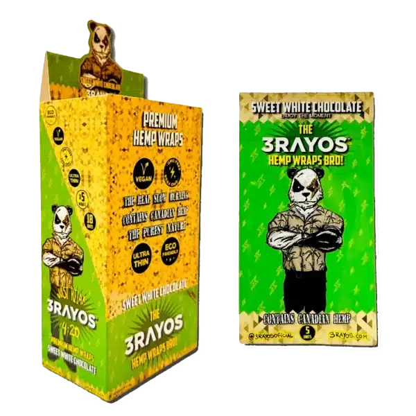 3rayos Premium Hemp Wraps X5 - Sweet White Chocolate