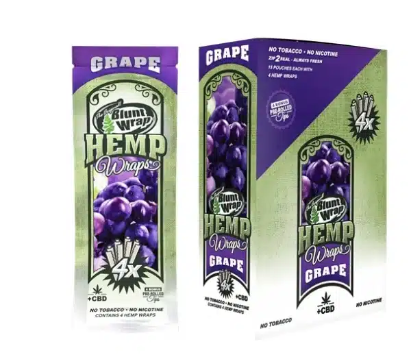 Blunt Wrap Hemp + Cbd X4 Grape