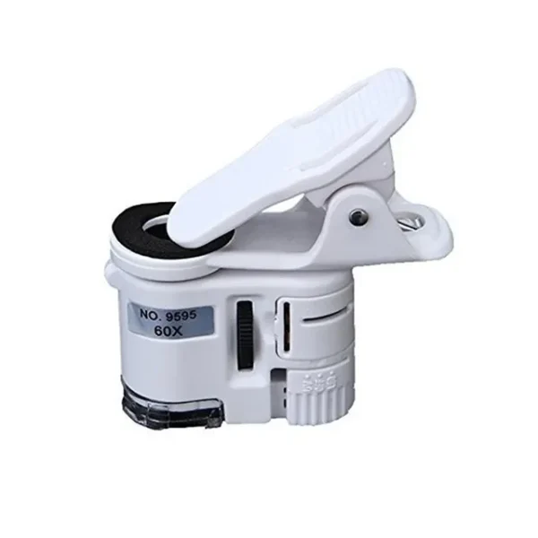 Lupa Microscopio Con Pinza Y Luz 60x