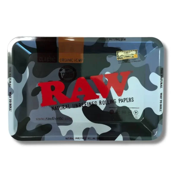 Raw Metal Rolling Tray - Mini Camo