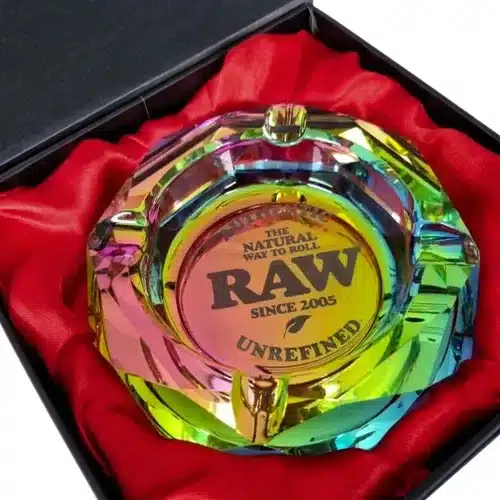 Raw Rainbow Glass Ashtray (Cenicero Vidrio)