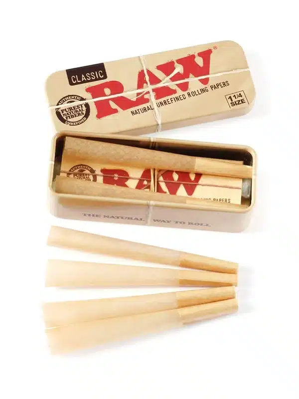 Raw Tin Cone Caddy for Prerolled 1 1/4