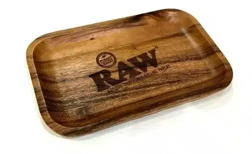 Raw Wooden Rolling Tray Small