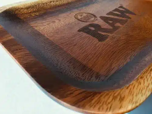 Raw Wooden Rolling Tray Small