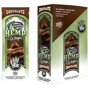 BLUNT WRAP HEMP + CBD X4 CHOCOLATE