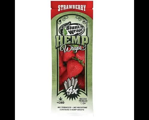 BLUNT WRAP HEMP + CBD X4 STRAWBERRY