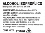 ALCOHOL ISOPROPILICO 99° 250 CC